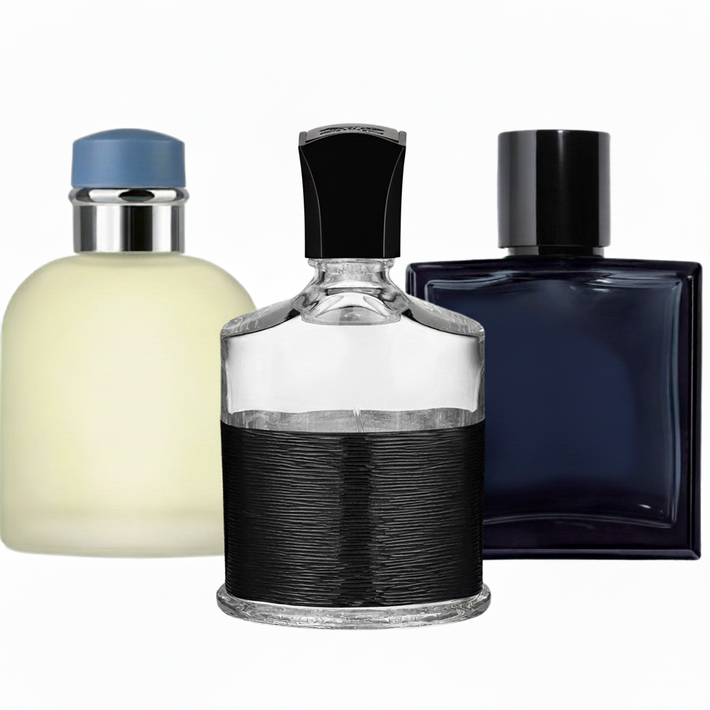 3er Parfüm-Kollektion: Holziger Herrenduft, Fruchtiger Premium-Duft und Frischer Sommerduft (Eau de Parfum)