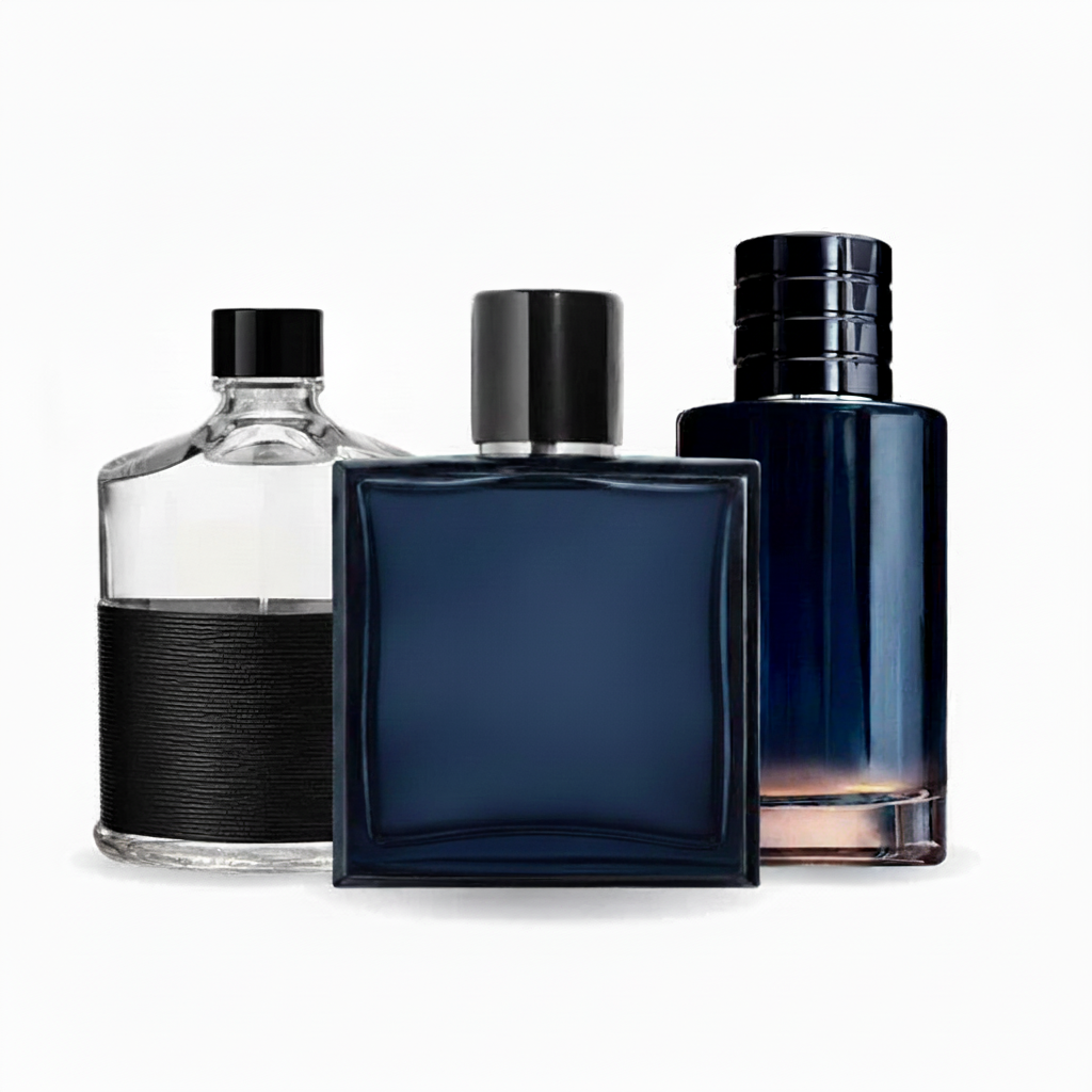 3er Parfüm-Kollektion: Holziger Herrenduft, Aromatischer Zitrusduft und Würziger Fougère-Duft – 100 ml