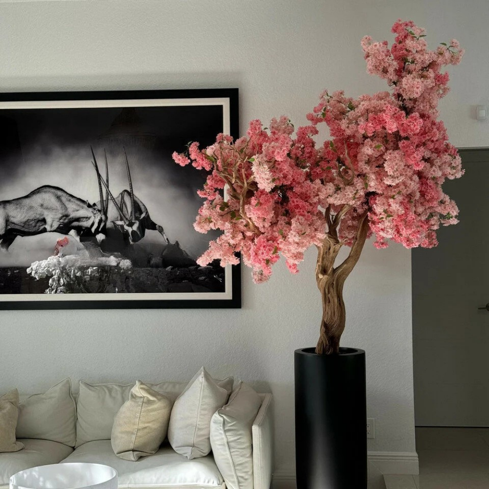 Kunstpflanzen-Set – 10 Stück | Kirschblüte Rosa