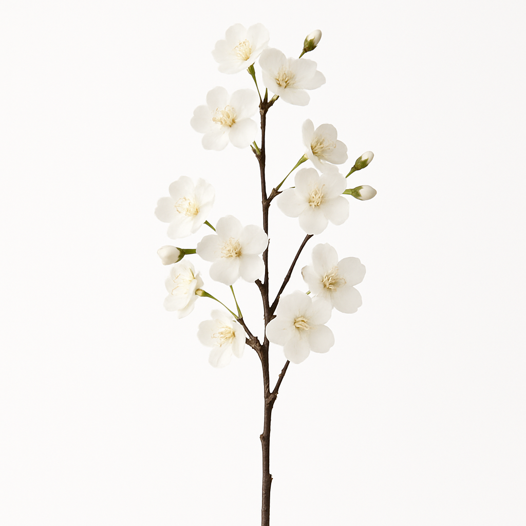 Kunstpflanzen-Set – 10 Stück | Kirschblüte Weiß