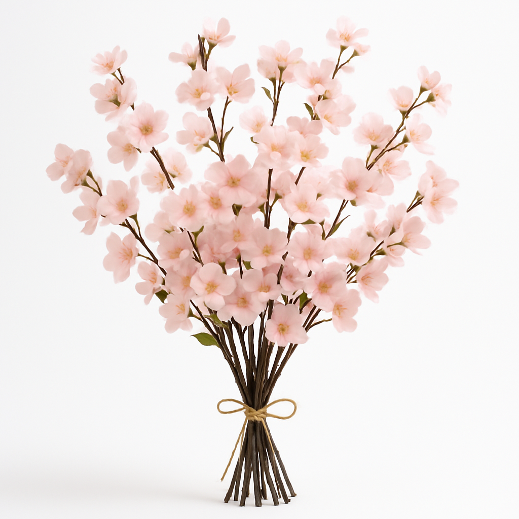 Kunstpflanzen-Set – 10 Stück | Kirschblüte